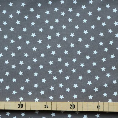 Jersey Stoffe kleine Sterne hellbraun Taupe