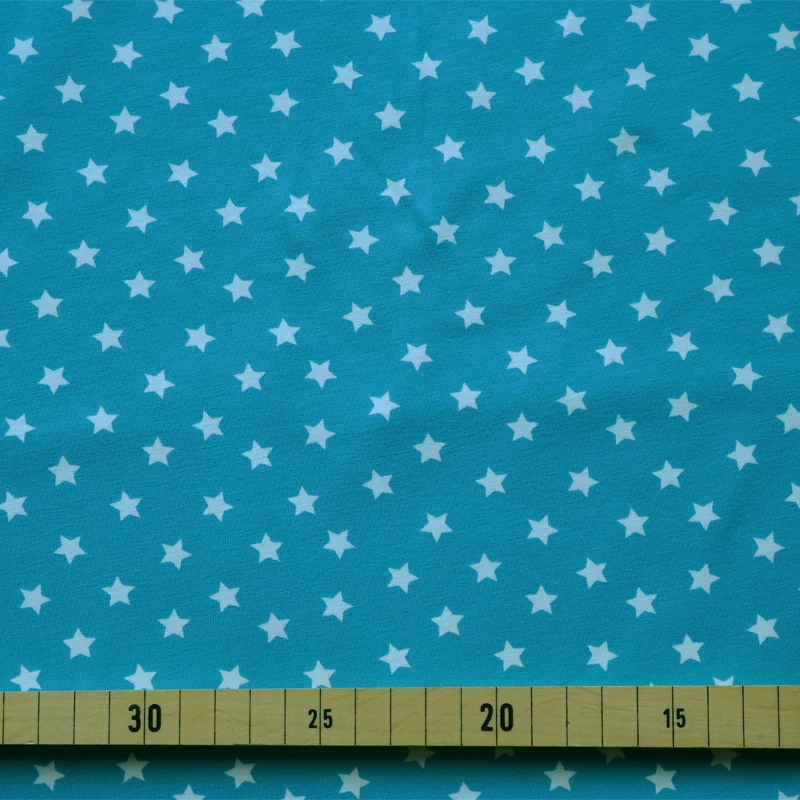 Jersey Stoffe kleine Sterne mint