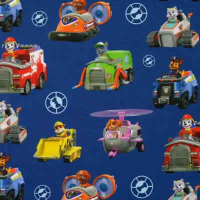 Jersey Stoffe Paw Patrol dunkelblau 0,25m