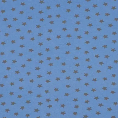 Bündchen Stoff blau Sterne dunkel