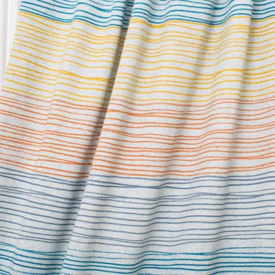 Jersey Buntstiftstreifen Lillestoff orange blau von SUSALABIM