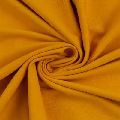 Jersey Stoff Uni - senf gelb
