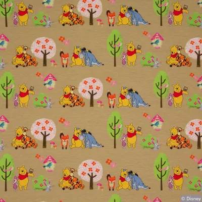 Jersey Stoff Disney Winnie Puuh Iaah sandfarben