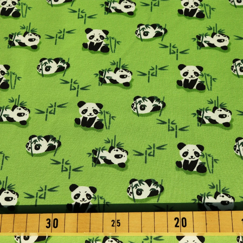 Jersey Stoffe Panda Bären