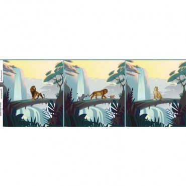 Jersey Stoff König der Löwen Panel Simba Nala mint 0,60m 
