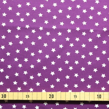 Jersey Stoffe kleine Sterne violett