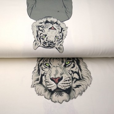 Stenzo Jersey Stoffe Panel Tiger weiß 0,70m