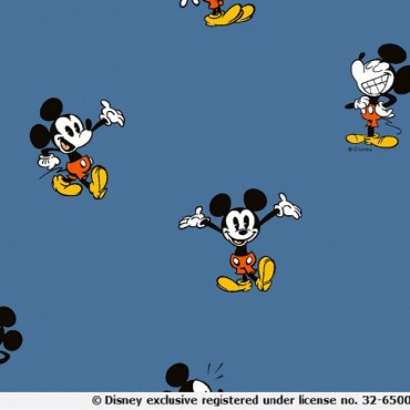 Jersey Stoffe Disney Micky Maus blau